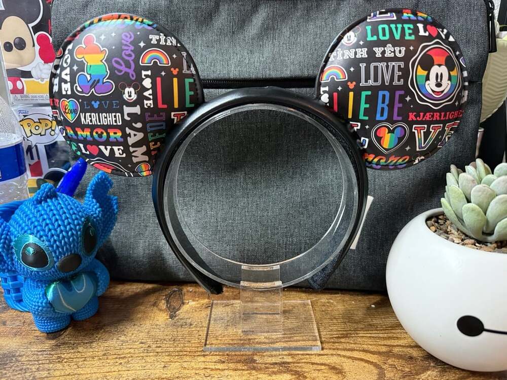 EUC Disney Parks Pride Rainbow Love Multi-Language Loungefly Ear *Read*